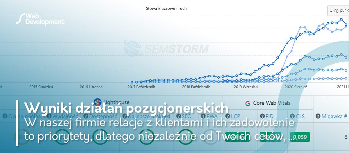 Wyniki działań pozycjonerskich